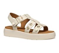 Geox D CAMALEI Synthetic Polyurethane Womens Papyrus Sandals - White - Size UK 3