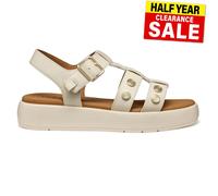 Geox D Camalei Womens Sandals Chic Flatform Buckle Summer Beach Off White UK Size 3