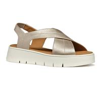 Geox D DANDRA 40 Synthetic Polyurethane WoMens Light Gold Sandals - Size UK 6