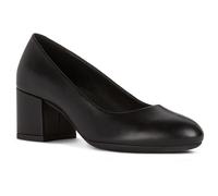 Geox D ELEANA A Leather Bovine Full Grain Womens Black Heels - Size UK 7