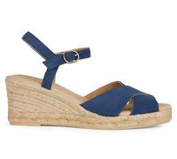 (Blue, 7.5 (Adults')) Geox D Gelsa Low C Leather Women's Navy Sandals