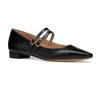 Geox Women's D GISELDA15 C Ballet Flat, Black, 3 UK