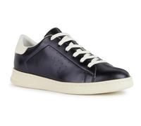 Geox D Jaysen B Leather WoMens Dark Jeans/Optic White Trainers - Blue - Size UK 6