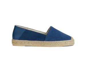 Geox D LAMPEDUSA A, Espadrille Wedge Sandal, Blue