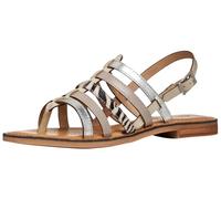 Geox D Maddalusiac B, Women's Flat Sandal, Rock Papyrus, 36.5 EU