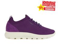 Geox D Spherica A Womens Trainers Casual Comfort Everyday Sneakers Purple
