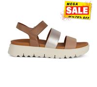 Geox D Xand 2.1S B Womens Sandals Leather Strappy Platform Summer Sandals Nude