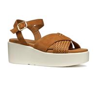 Geox Women's D XAND 2.2S B Wedge Sandal, Cognac, 4 UK