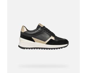 GEOX Desya Woman Black/light Gold, Size: 37