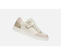 Geox Eclyper Girls Trainers In Light Ivory/Gold - Size UK 1 - New Boxed