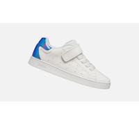 Geox Eclyper Junior Low Top Sneakers In White/ Bluette - Size UK 11.5 -New Boxed