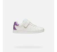 Geox J Eclyper Girl A Sneaker, White Lilac, 11.5 UK Child