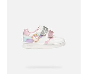 GEOX Eclyper Toddler Girl Optic White/light Lilac, Size: 21