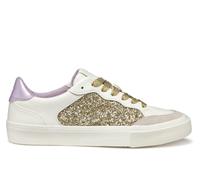 Geox Emmeleny Womens Trainers Glittery Casual Chic Fashion Sneakers White Gold