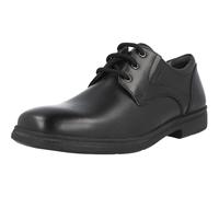 Geox Federico Black Leather School Shoes Boys Breathable Comfortable