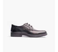 GEOX FEDERICO H Boys Leather School Shoes Black - UK 3 / EUR 36