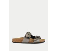 Geox female Metallic Flat Sliders - 6 - Silver, Silver