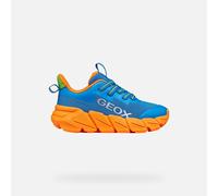 Geox Boy's J Flexyper Fast Sneaker, Lt Blue Orange, 1 UK