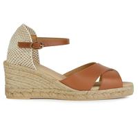 Geox Women's D Gelsa Low A Womens Wedge Sandals - Brown - Size: 5