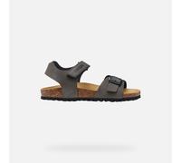 Geox J Ghita Boy B Sandal, Dark Grey, 25 EU