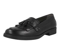 Geox Girls Black Leather School Loafers