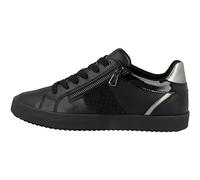 Geox Women's D Blomiee E Sneaker, Black, 6 UK