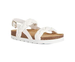 Geox Girls' D Brionia High Sandal, White, 7 UK