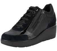 Geox Girls D Ilde C Sneaker, Black, 3 UK