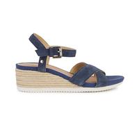 Geox Girls' D Ischia Corda C Wedge Sandals, navy, 7 UK