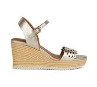 Geox Girls' D Ponza A Wedge Sandal, Gold, 38.5 EU