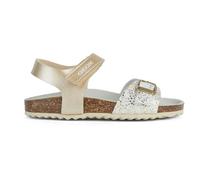 Geox Girls' J Adriel Girl C Sandals, Platinum White, 32 EU
