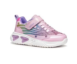Geox Girls J Assister Sneaker, Pink Multicolor, 5 UK