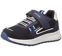 Geox Girls J Briezee Boy B Sneakers, Navy White, 12.5 UK