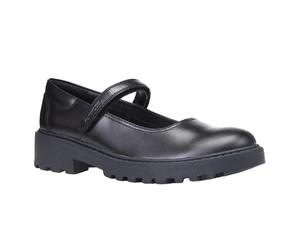 Geox Girls J Casey G. P Leather School Shoes6.5 UK Child Black FS12090