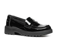 Geox Girls School Shoes J Casey Girl C Moccasin – Slip-On, Black – UK 6.5