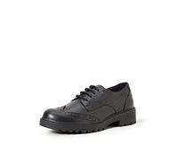 Geox Girls Casey Lace Up School Brogue, Black, Size 4 Older Black