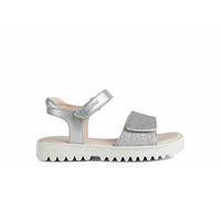Geox Girls J Coralie Gir Sandals, Silver, 1.5 UK