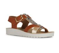 Geox Girls J Costarei Gi Sandal, Biscuit Platinum, 7 UK Child