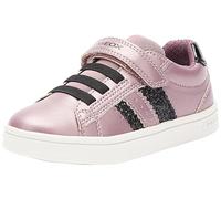 Geox Girl's J Djrock E Sneaker, Dk Pink Black, One Size