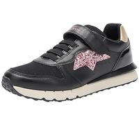 Geox Girl's J Fastics C Sneaker, Black Dk Pink, One Size