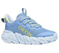 Geox Girl's J Flexyper Fast Sneaker, Lt Blue Lime, 1 UK