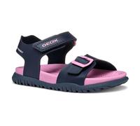 Geox Girls J Fusbetto Gi Sandal, Navy Fuchsia, 4.5 UK