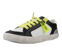 Geox Girls J Gisli Sneaker, White Black, 1 UK
