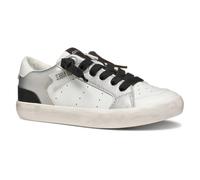 Geox J GISLI Girl A Sneaker, White/Silver, 5 UK