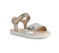 Geox Girls J Haiti Sandals, Beige Platinum, 11 UK Child