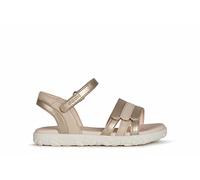 Geox Girls J Haiti Sandals, Platinum, 12.5 UK