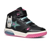 Geox Girl's J Inek Girl C Sneakers, Black Aqua a, 10 UK Child