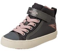 Geox Girl's J Kalispera Girl M Sneakers, Grey Rose, 9 UK