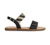 Geox J Karly Girl Sandal, Black Platinum, 7.5 UK Child