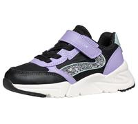 Geox Girls J Loftus Sneaker, Black and White, 5 UK Child